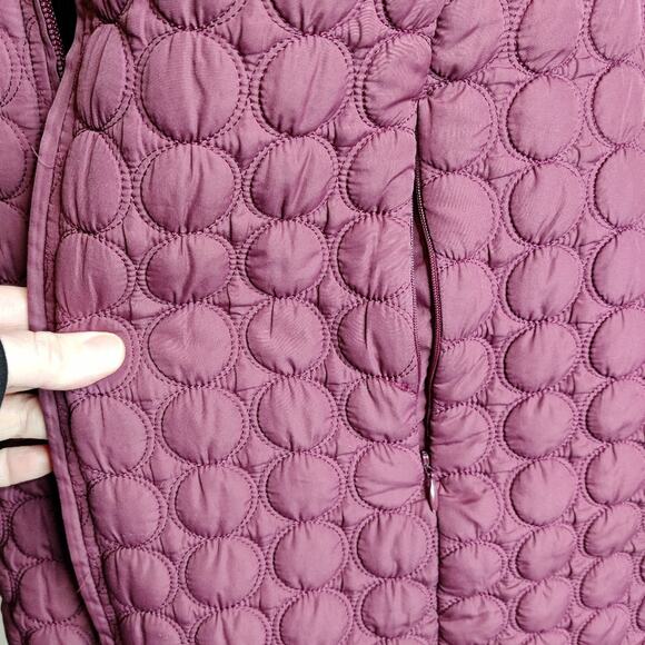 Aventura Quilted Maroon Mock Neck Insulated Zip Up Jacket Size XL - Picture 5 of 12